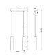 Twin Hanging Pendant Light Grey Black GU10-4