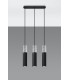 Triple Hanging Pendant Light Grey Black GU10-2