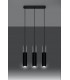 Triple Hanging Pendant Light Grey Black GU10-3