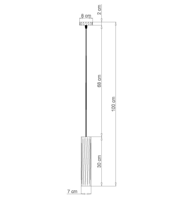 Slim 8cm Pendant Light Grey GU10-4