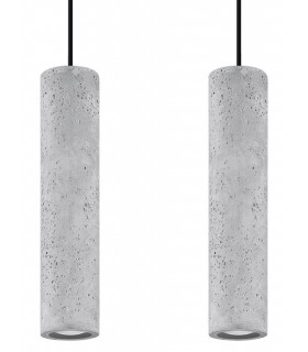 Twin Hanging Pendant Light Grey GU10-1
