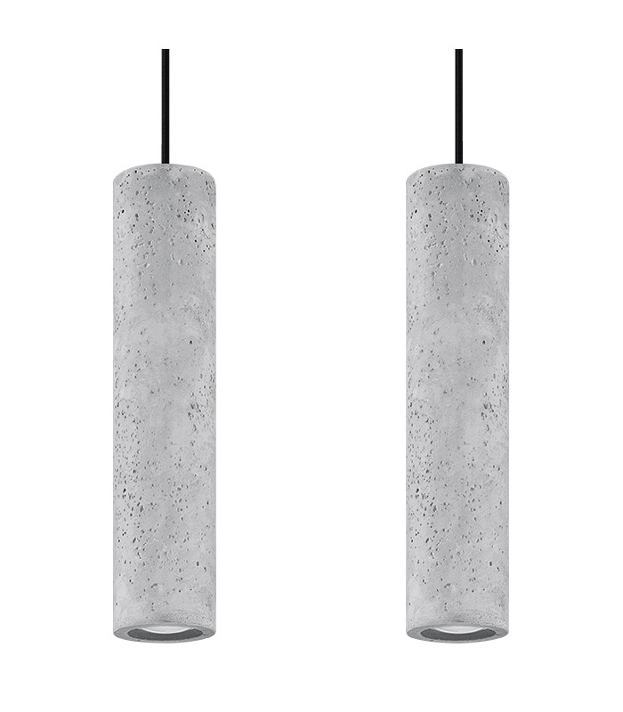 Twin Hanging Pendant Light Grey GU10-1