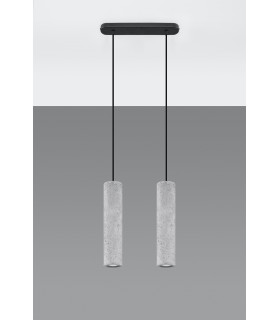 Twin Hanging Pendant Light Grey GU10-2