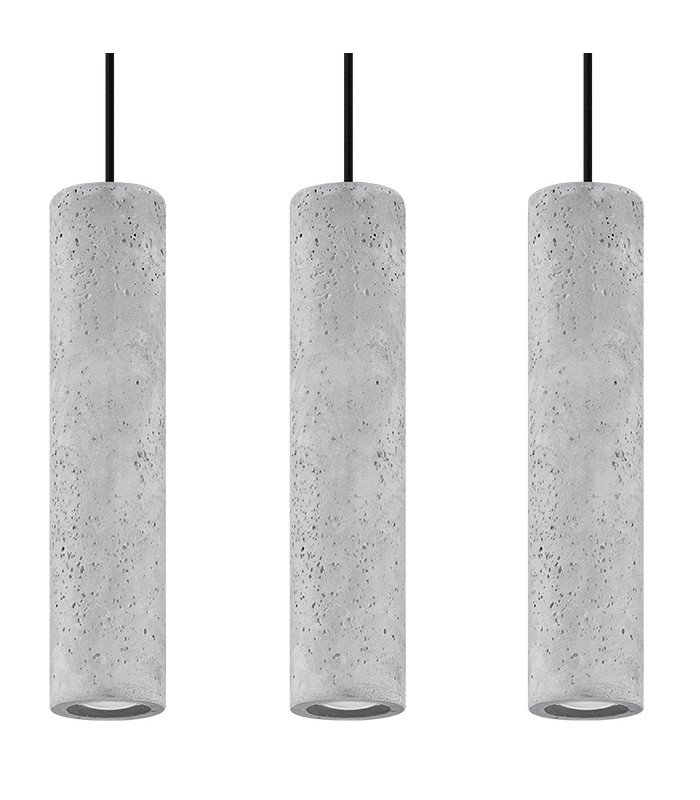 Triple Hanging Pendant Light Grey GU10-1