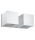 Twin Square Up & Down Wall Lamp White G9-1
