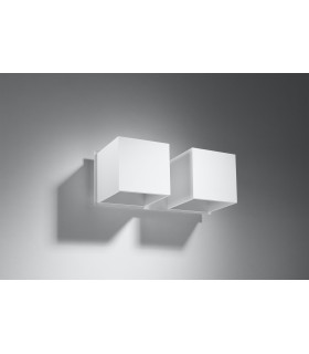 Twin Square Up & Down Wall Lamp White G9-2