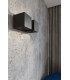 Twin Square Up & Down Wall Lamp Black G9