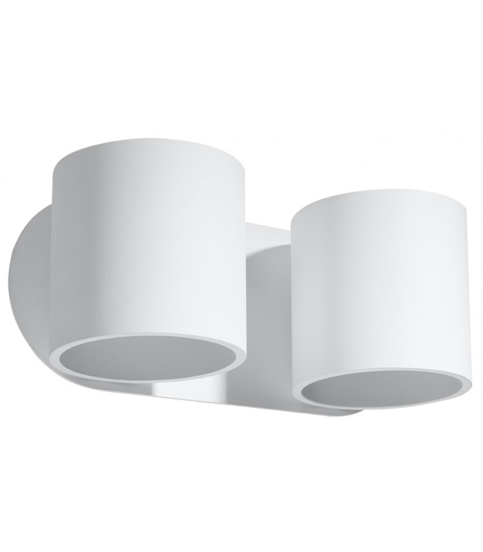 Twin Round Up & Down Wall Lamp White G9-1