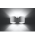 Twin Round Up & Down Wall Lamp White G9-3