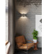 Twin Round Up & Down Wall Lamp Black G9-7