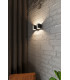 Twin Round Up & Down Wall Lamp Black G9
