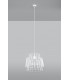 Wire Frame Pendant Light White E27-2