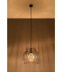 Twin Wire Frame Pendant Light Black E27-3