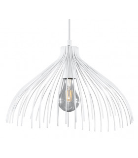 Wire Frame Pendant Light White E27-1