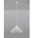 Wire Frame Pendant Light White E27-2