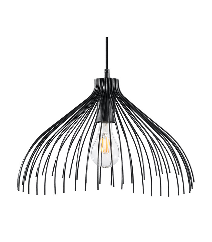 Wire Frame Pendant Light Black E27-1