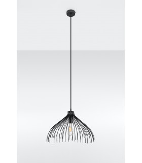 Wire Frame Pendant Light Black E27-2