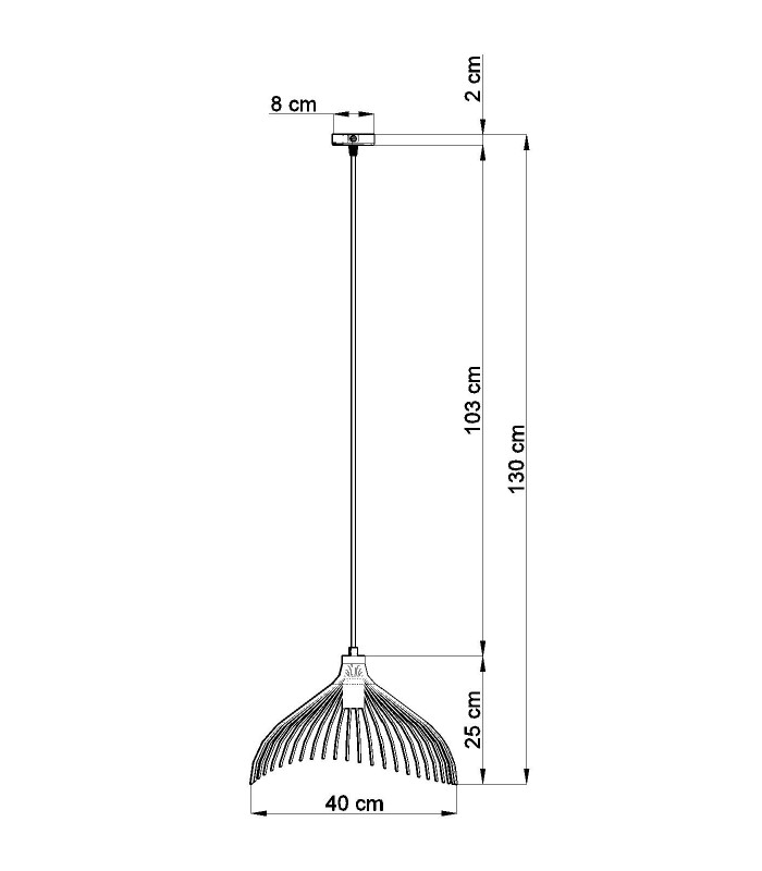 Wire Frame Pendant Light Black E27-4