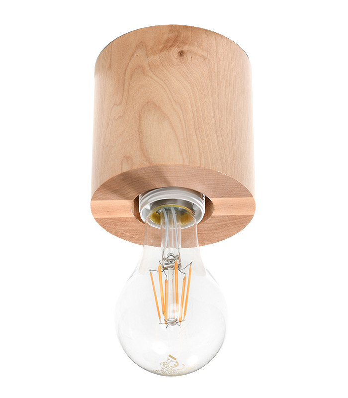 Surface Mounted Downlights Flush Light Natural Wood E27-1