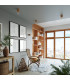 Surface Mounted Downlights Flush Light Natural Wood E27-6