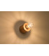 Surface Mounted Round Wall Lamp Natural Wood E27-3