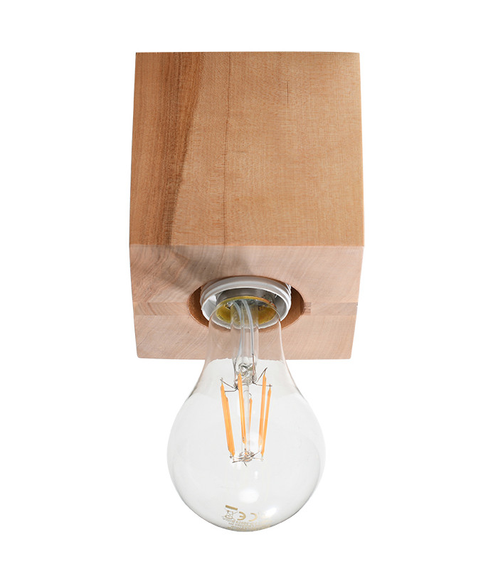 Surface Mounted Downlights Flush Light Natural Wood E27-1
