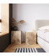 Surface Mounted Square Wall Lamp Natural Wood E27-7