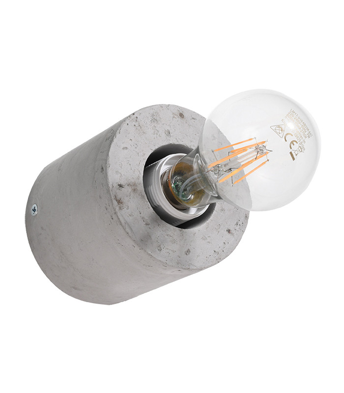 Surface Mounted Round Wall Lamp Grey E27-1