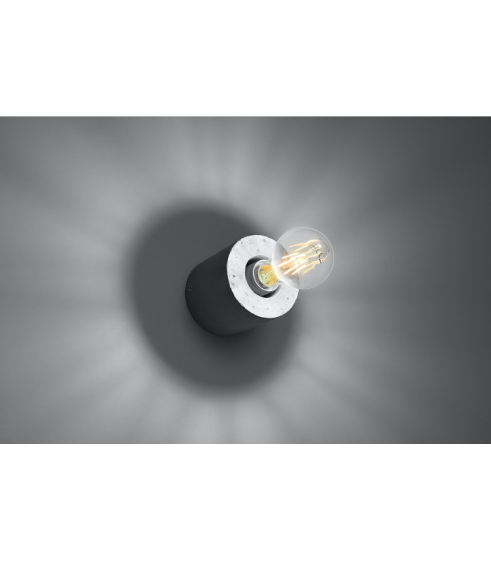 Surface Mounted Round Wall Lamp Grey E27-3