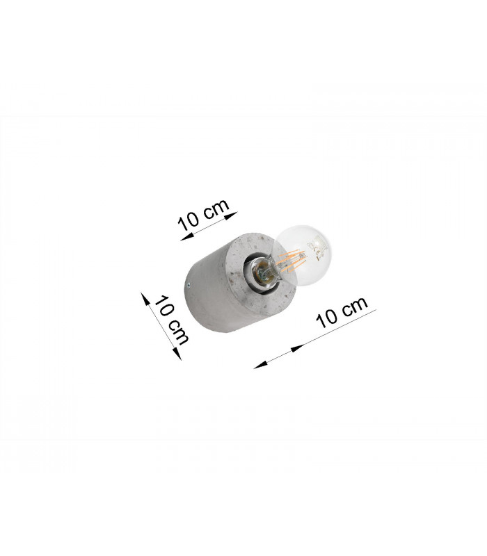 Surface Mounted Round Wall Lamp Grey E27-4Surface Mounted Round Wall Lamp Grey E27-5