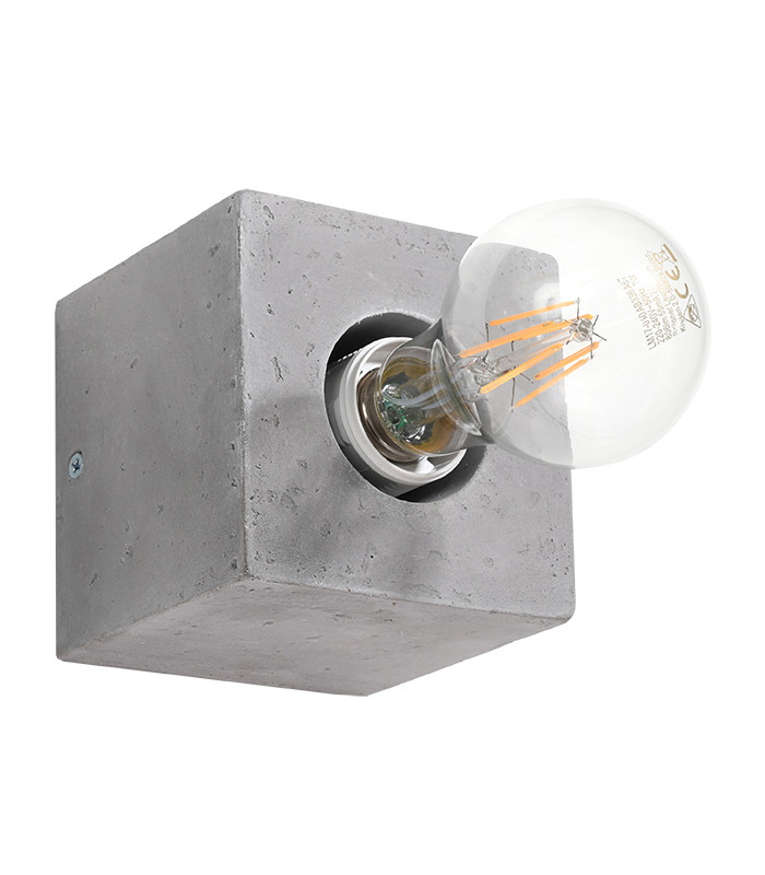 Surface Mounted Square Wall Lamp Grey E27-1