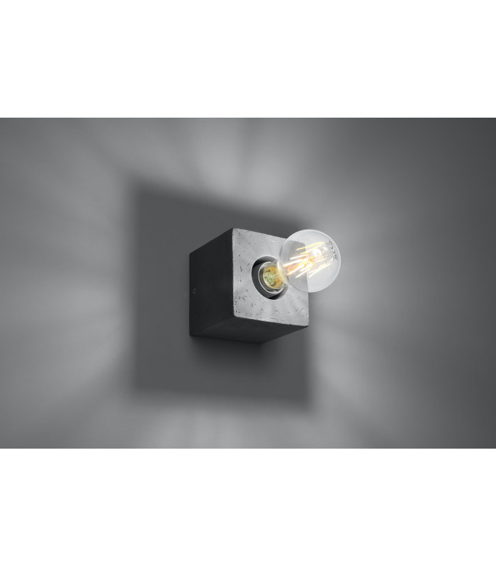 Surface Mounted Square Wall Lamp Grey E27-3