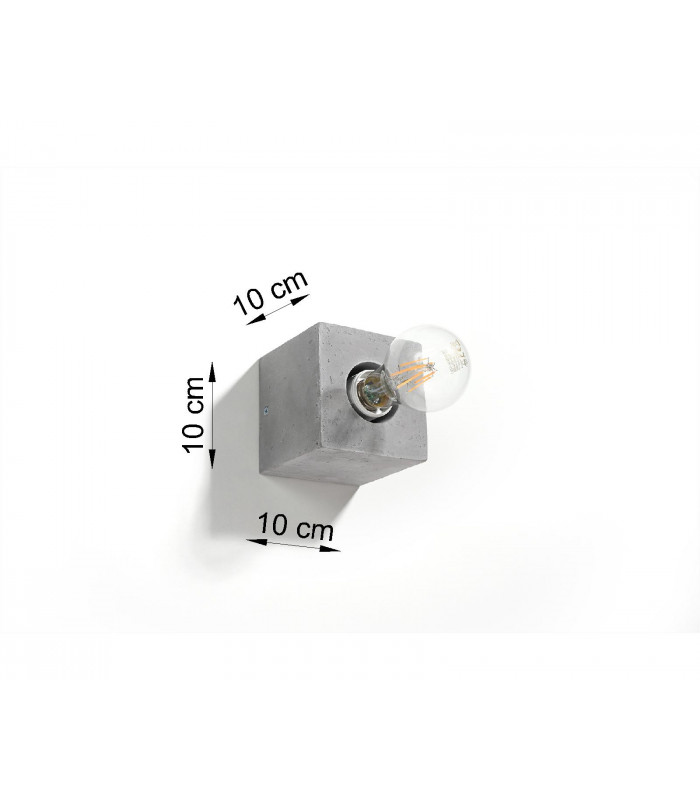 Surface Mounted Square Wall Lamp Grey E27-4Surface Mounted Square Wall Lamp Grey E27-5
