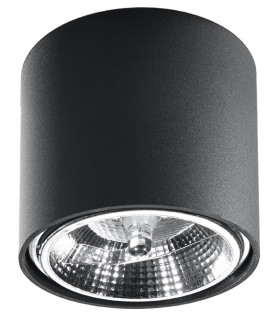 Surface Mounted Downlights Round Flush Light Black GU10-1