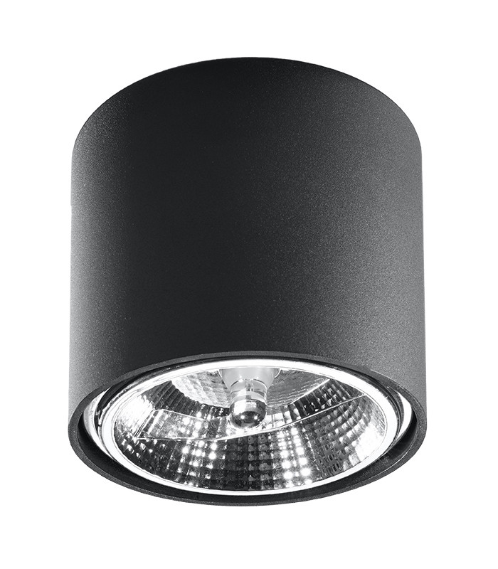Surface Mounted Downlights Round Flush Light Black GU10-1