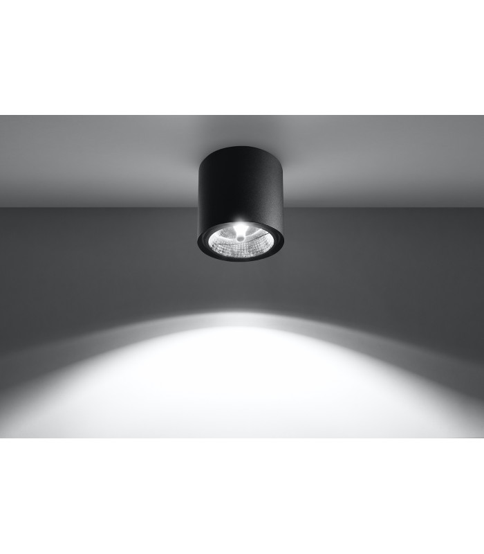 Surface Mounted Downlights Round Flush Light Black GU10-3