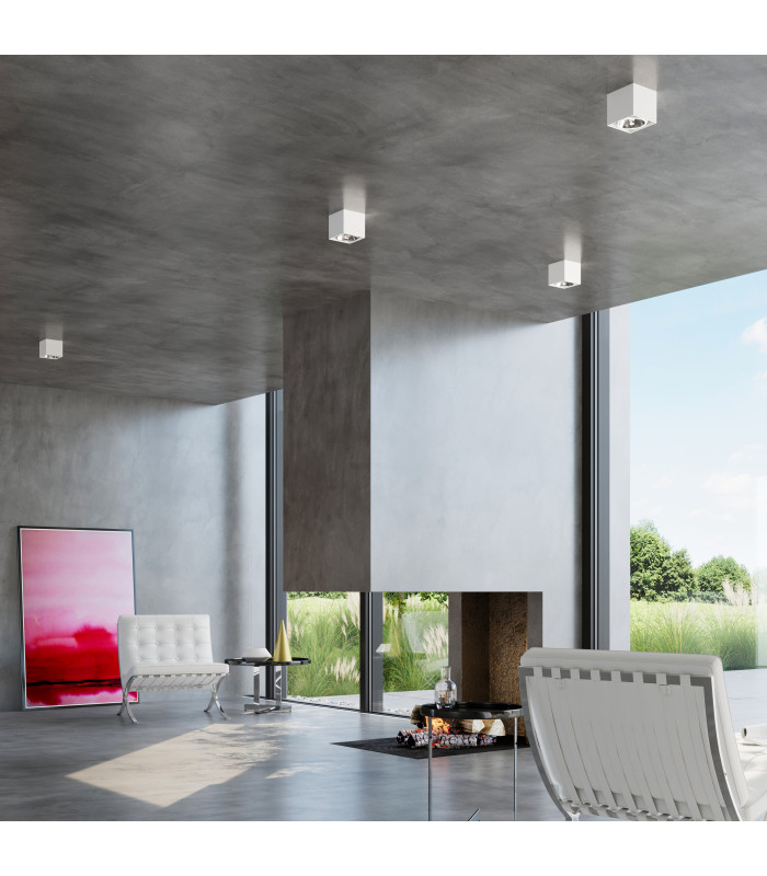 Surface Mounted Downlights Square Flush Light White GU10-6