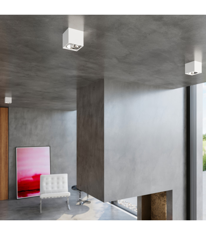 Surface Mounted Downlights Square Flush Light White GU10