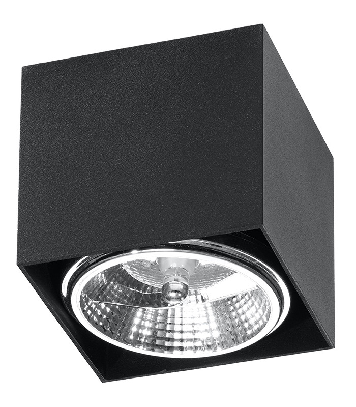 Surface Mounted Downlights Square Flush Light Black GU10-1