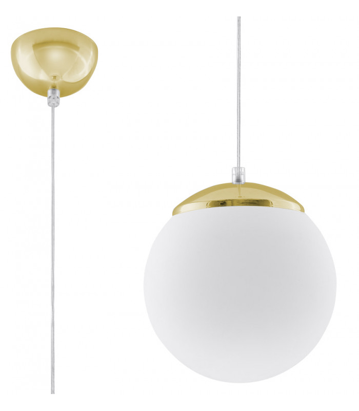 Globe Pendant Light White Gold E27-1