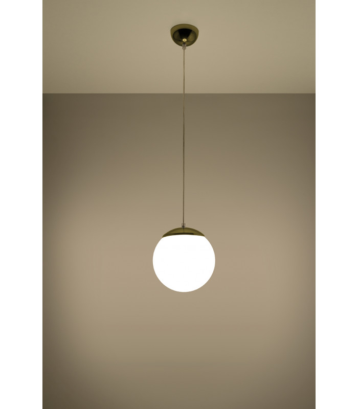 Globe Pendant Light White Gold E27-3