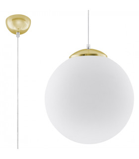 Globe Pendant Light White Gold E27-1
