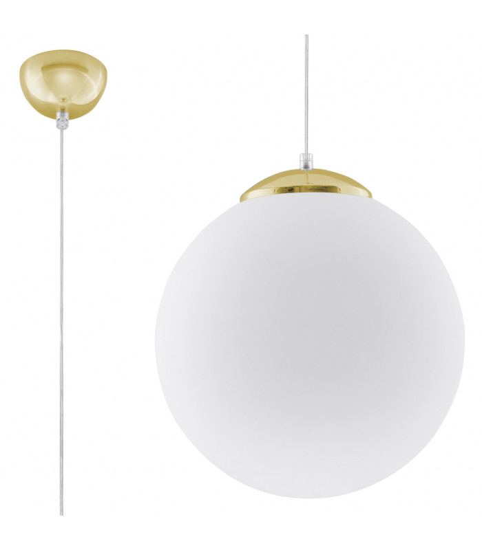 Globe Pendant Light White Gold E27-1