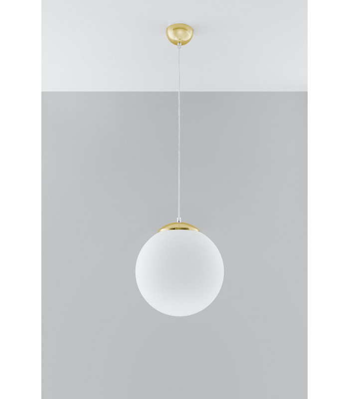 Globe Pendant Light White Gold E27-2