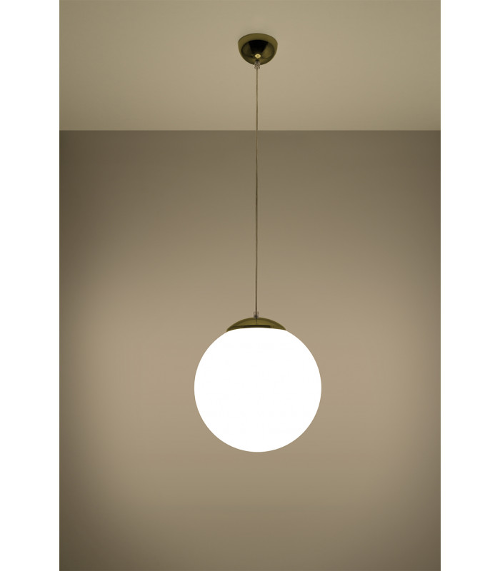 Globe Pendant Light White Gold E27-3