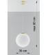 Globe Pendant Light White Gold E27-4