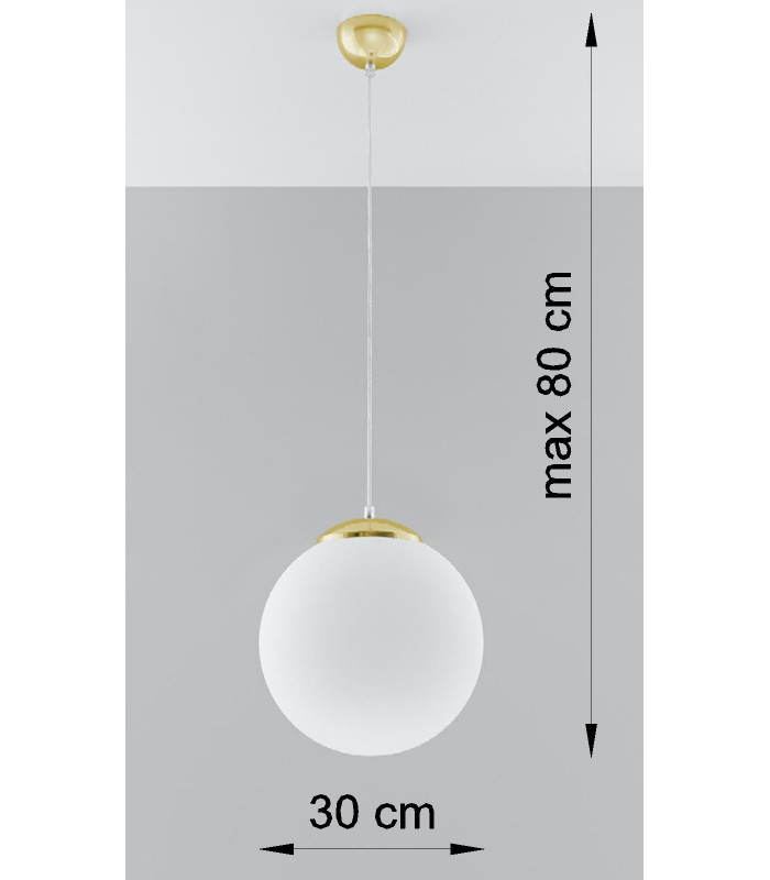 Globe Pendant Light White Gold E27-4