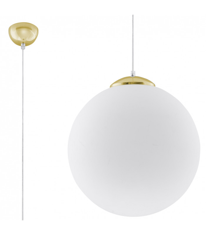 Globe Pendant Light White Gold E27-1