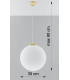 Globe Pendant Light White Gold E27-4