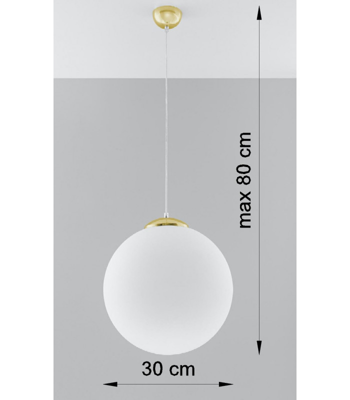 Globe Pendant Light White Gold E27-4